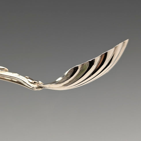 1855年 英国アンティーク 純銀製 葡萄装飾 ティーキャディースプーン George Unite